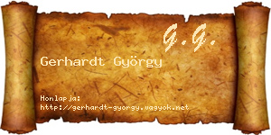 Gerhardt György névjegykártya